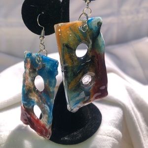 P.E.A.C.E. Gallery 1 1/2 inch earrings